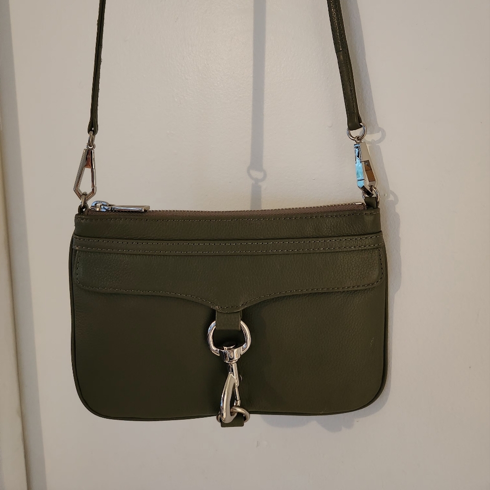 Rebecca Minkoff Gray Crossbody Bag with Silver Accents